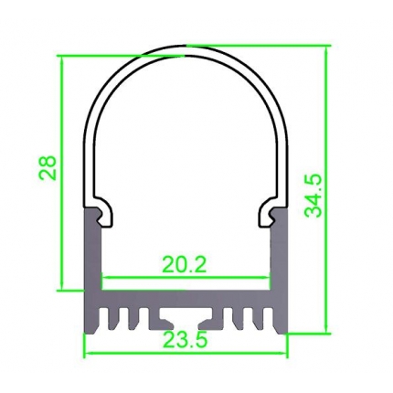 Aluminum LED Profile ALP044-P