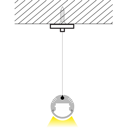LED profile ALP008 for pendent light