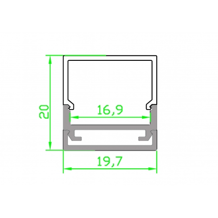 LED profile ALP011 for  Recessed light