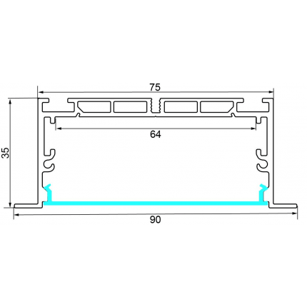 New Model high quality  Recessed LED Profile ALP047-N