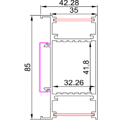 Light up and down for wall aluminum led profile FL-ALP049S