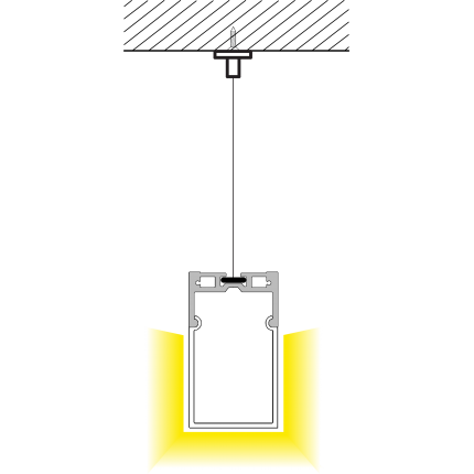 Aluminum LED profile for  pendant light  FL-ALP054