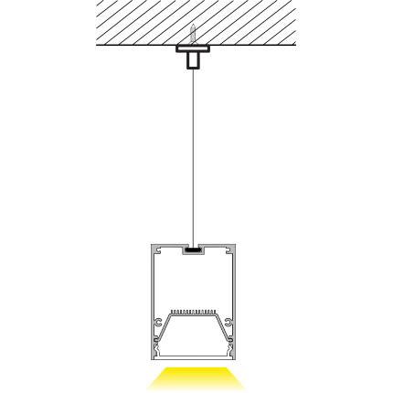 Aluminum LED profile for  Suspended or Surface Mounted FL-ALP056