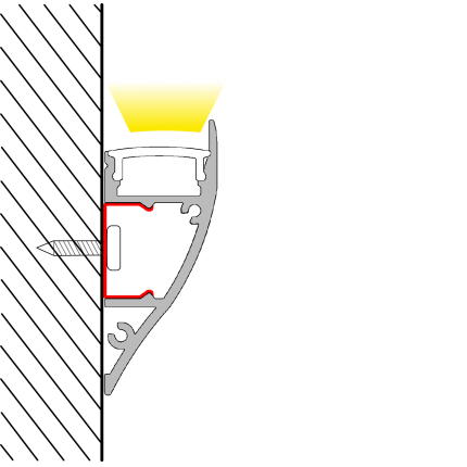 Wall aluminum led profile FL-ALP062