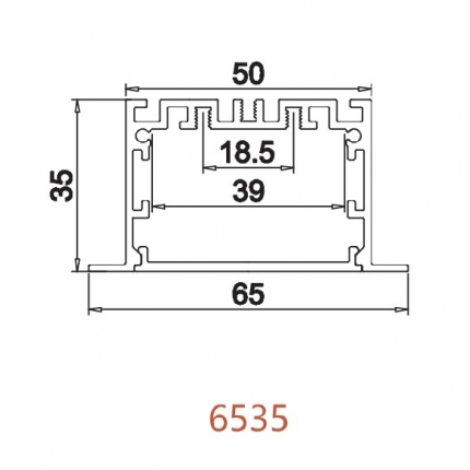 New Model high quality  Recessed LED Profile ALP6535