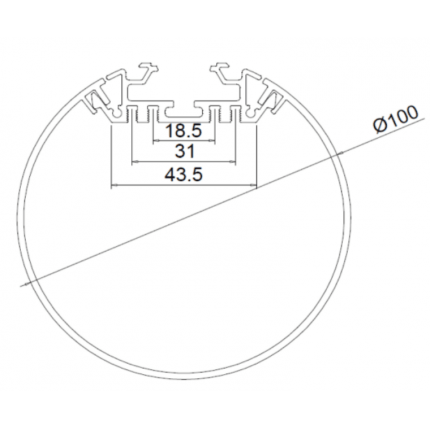 FL-T100 LED Profile for Pendent   