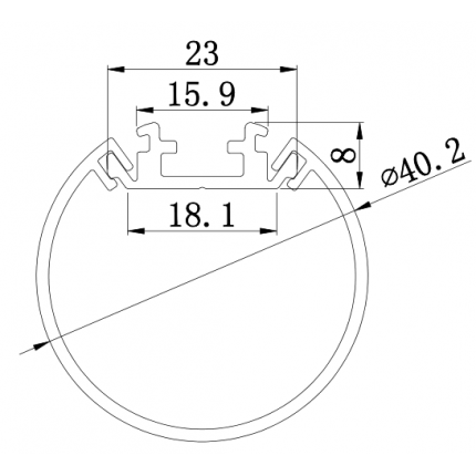 FL-T40 LED Profile for Pendent   
