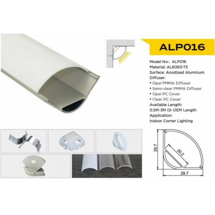 Corner LED profile ALP016