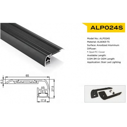 LED profile ALP024S for stairs